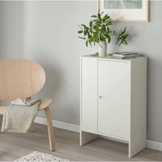 Baggebo Buffet Showcase White 50x30x80 Cm