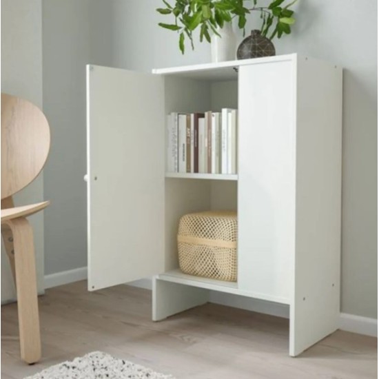 Baggebo Buffet Showcase White 50x30x80 Cm